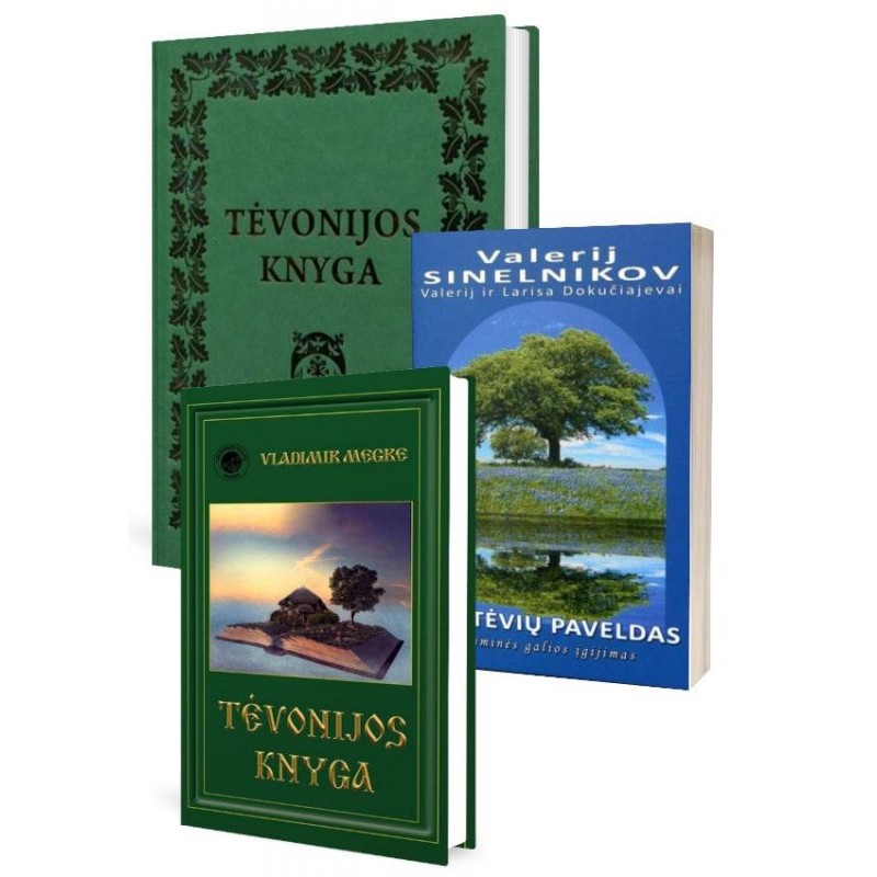 KOMPLEKTAS Rodologija - GIMINĖS ISTORIJA: "Protėvių paveldas" + "Tėvonijos knyga" + Tėvonijos knyga (metraščiui rašyti)